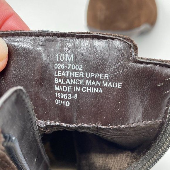 Strictly Comfort Womens Brown Suede Leather Zip, Heel Bootie Size 10 - Picture 7 of 11